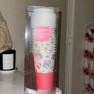 Hello kitty disposable coffee cups with sleeve
